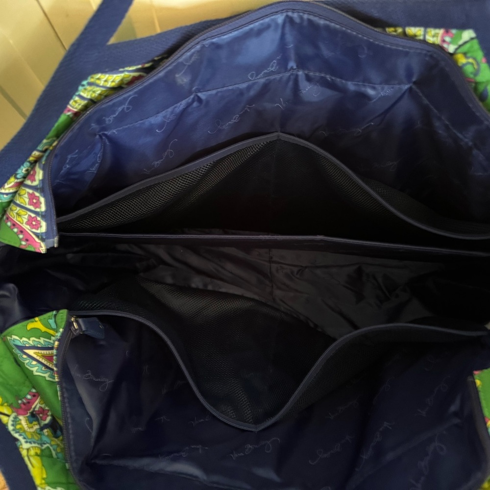 Vera Bradley Green and Blue Paisley Tote - Picture 3 of 3